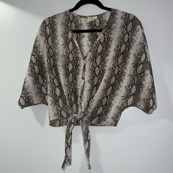 Snake skin tie top - Picture 1 of 3